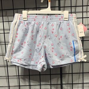 Sanrio Cinnamonroll Light Blue Shorts with Pink Heart Print